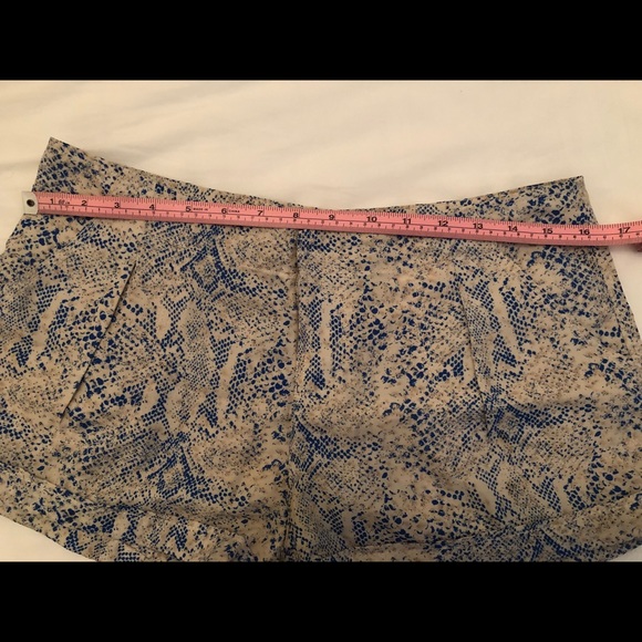Peach & Blue Python Print Shorts - Picture 7 of 9